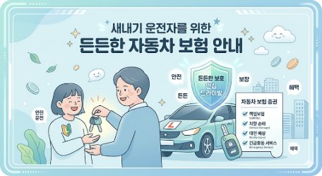 2026 초보운전 자동차보험 완벽 가이드 — 면허 취득 후 보험 가입·보험료 절약·필수 특약·보험사 비교 총정리