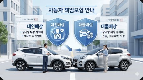 2026 자동차보험 대인배상·대물배상 완벽 가이드 — 책임보험 vs 임의보험 보장 한도·가입 기준·보상 절차·과실비율 적용법 총정리